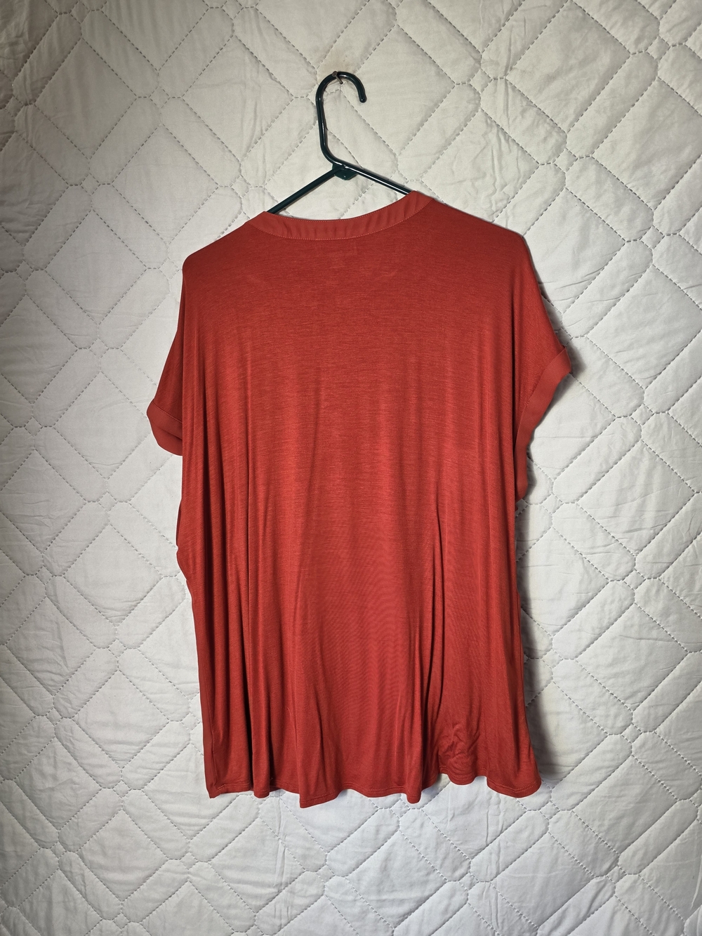 Fortune + Ivy Coral Button Front Short Sleeve Blouse Sz 1X - Picture 4 of 7